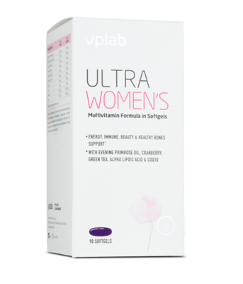 VPLab Ultra Women Sport Multivitamin (Мультивітаміни для жінок), 90 капс.  VPLab-02 фото