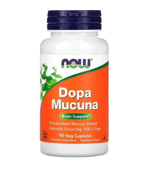 Now Foods DOPA MUCUNA Мукуна пекуча (Капікачху), 90 вег.капс NOW-03092 фото