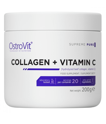 OstroVit Collagen + Vitamin C (Колаген та Вітамін С), 200 г Ostrovit-42 фото