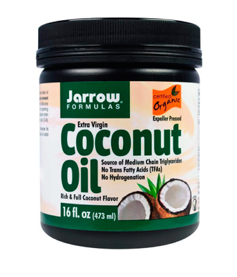 Jarrow Formulas Organic Extra Virgin Coconut Oil (Кокосова олія),  454 г JRW-16033 фото