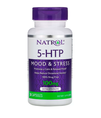 Natrol 5-HTP (5-гідрокситриптофан) 100 мг, 30 капс. NTL-04093 фото