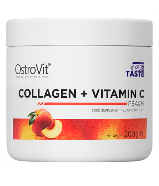 OstroVit Collagen + Vitamin C (Колаген и Витамин С) персиковый вкус, 200 г Ostrovit-43 фото