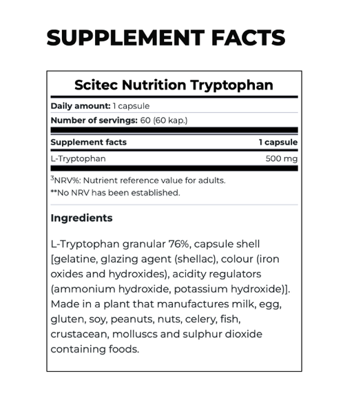 Scitec Nutrition Tryptophan (Триптофан), 60 капс. Scitecnutrition-46 фото