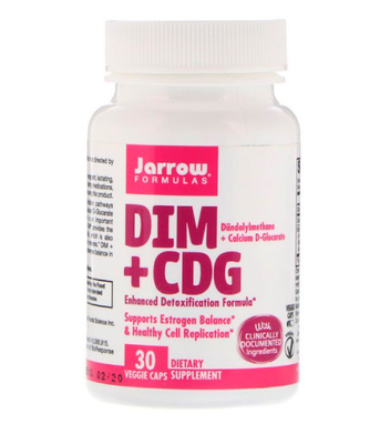 Jarrow Formulas DIM + CDG Enhanced Detoxification Formula (Дііндолілметан), 30 вег.капс. JRW-29065 фото