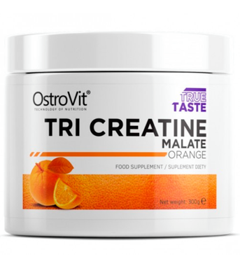 OstroVit Tri-Creatine Malate (Креатин малат) зі смаком апельсину, 300 г Ostrovit-17 фото