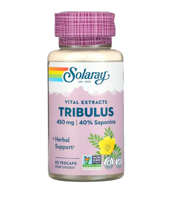 Solaray Tribulus Extract (екстракт плодів трибулуса якірців сланких) 450 мг, 60 вег.капс. SOR-03797 фото