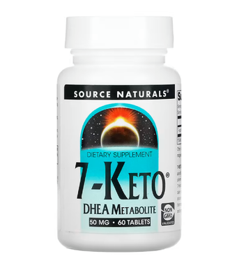 Source Naturals 7-Keto DHEA Metabolite (7 кето ДГЕА метаболіт) 50 МГ, 60 таб. SNS-01378 фото