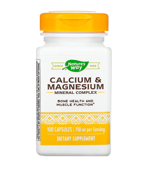 Nature’s Way Calcium-Magnesium (комплекс мікроелементів з кальцієм і магнієм), 100 капс. NWY-41310 фото