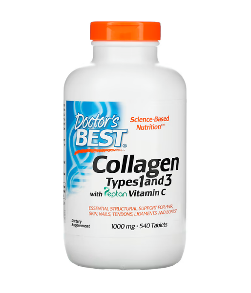 Doctor's Best Best Collagen Types 1 & 3 (Коллаген тип 1 и 3) 1000 мг, 540 таб. DRB-00358 фото