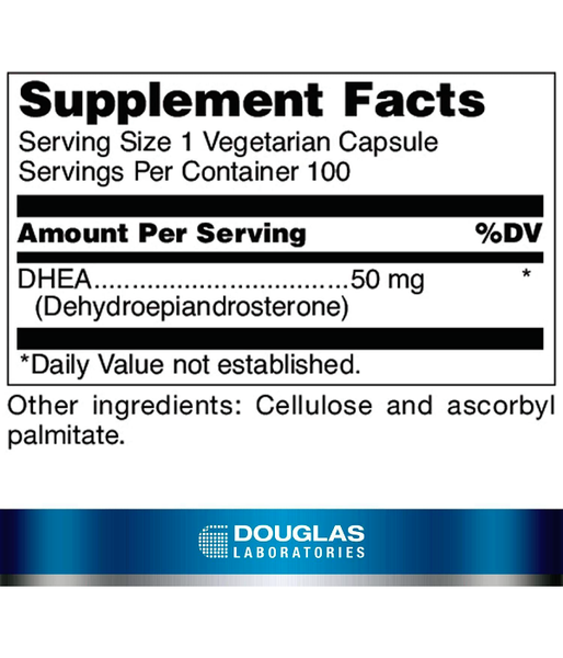 Douglas Laboratories DHEA (дегидроэпиандростерон) 50 мг, 100 капс. DOU-20052 фото