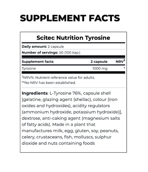 Scitec Nutrition Tyrosine (Тірозин), 100 капс. Scitecnutrition-47 фото