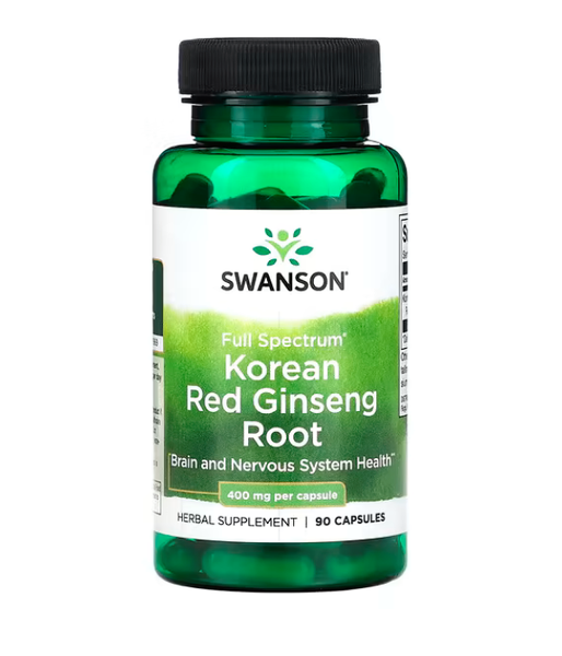 Swanson Korean Red Ginseng Root (корень корейского красного женьшеня) 400 мг, 90 капс. SWV-11136 фото