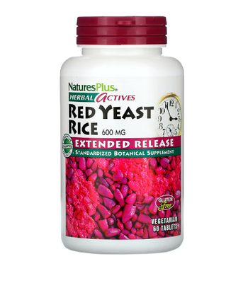 Nature's Plus Herbal Actives Red Yeast Rice (Красный дрожжевой рис) 600 мг, 60 таб. NAP-07361 фото