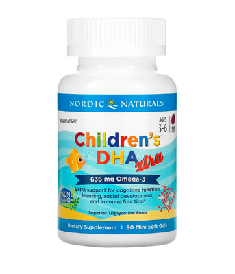 Nordic Naturals Children DHA Xtra (Омега-3, ДГК и ЭПК для детей 3-6 лет) 636 мг ягодный вкус, 90 таб. NOR-02721 фото