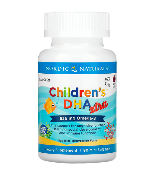 Nordic Naturals Children's DHA Xtra (Омега-3, ДГК і ЕПК для дітей 3-6 років) 636 мг ягідний смак, 90 таб. NOR-02721 фото