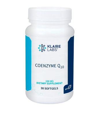 Klaire Labs Coenzyme (Коензим Q10 убіхінон) Q10 100 мг, 30 капс. KLL-02003 фото