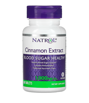 Natrol Cinnamon Extract (экстракт корицы) 1000 мг, 80 таб. NTL-04458 фото