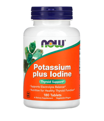 Now Foods Potassium Plus Iodine (Йодид калия) 180 таб NOW-01452 фото