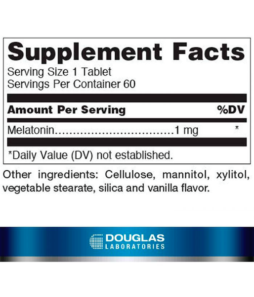 Douglas Laboratories Melatonin (Мелатонин) 1 мг, 60 таб. DOU-20031 фото