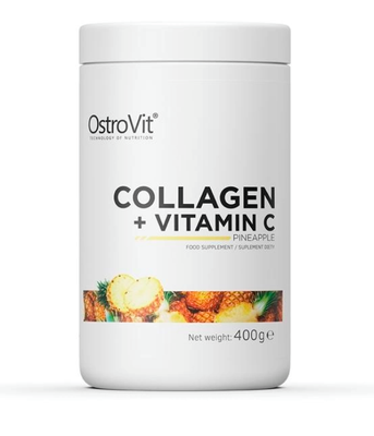 OstroVit Collagen + Vitamin C (Колаген и Витамин С) ананасовый вкус, 400 г Ostrovit-47 фото