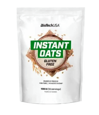 BiotechUSA Instant Oats gluten free (Вівсянка безглютенова) шоколадний смак, 1000 г BiotechUSA-04 фото