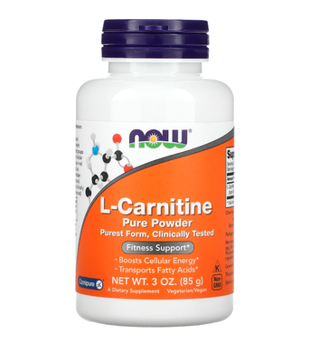 Now Foods L-CARNITINE POWDER (L-карнитин), 85 г NOW-00217 фото