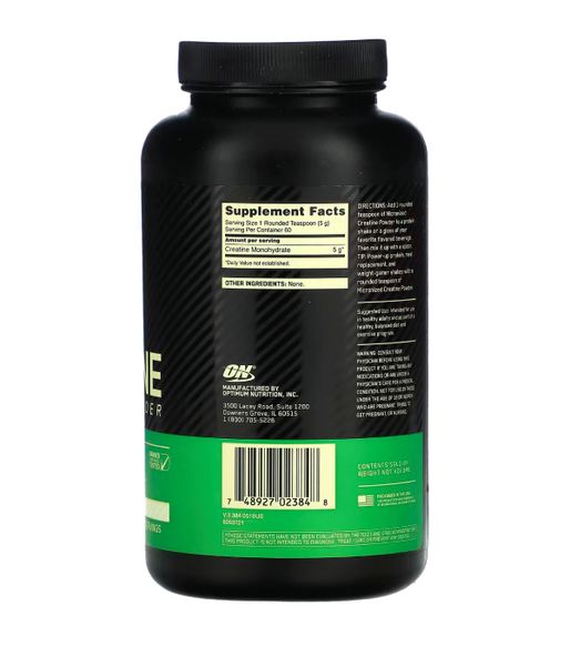 Optimum Nutrition Creatine Powder ON, 300 г OPN-02384 фото