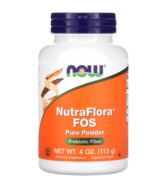 Now Foods NUTRAFLORA FOS POWDER (Фруктоолігосахариди), 113 грам NOW-02942 фото