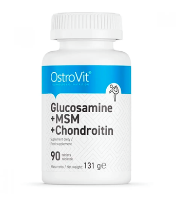 OstroVit Glucosamine + MSM + Chondroitin (Глюкозамін + MSM + Хондроітин), 90 таб. Ostrovit-49 фото