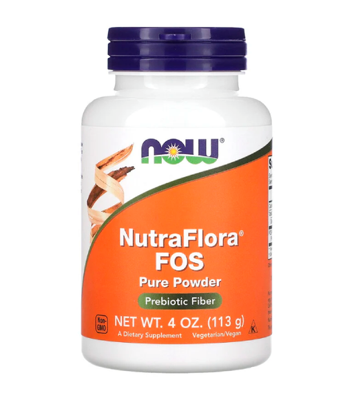 Now Foods NUTRAFLORA FOS POWDER (Фруктоолігосахариди), 113 грам NOW-02942 фото