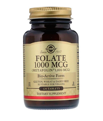 Solgar Folate 1000 мкг as Metafolin&reg; (Фолат), 120 таб. SOL-53596 фото