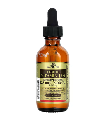 Solgar Liquid Vitamin D3 (холекальциферол) 5000 IU апельсиновый вкус, 59 мл SOL-32048 фото