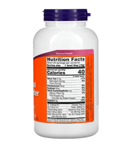 Now Foods NUTRITIONAL YEAST POWDER (Харчові дріжджі), 284 г NOW-02460 фото