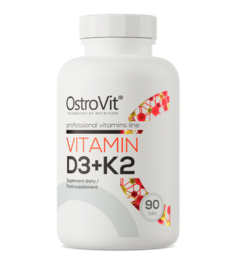 OstroVit Vitamin D3 + K2 (Вітамін D3 + K2), 90 таб. Ostrovit-101 фото