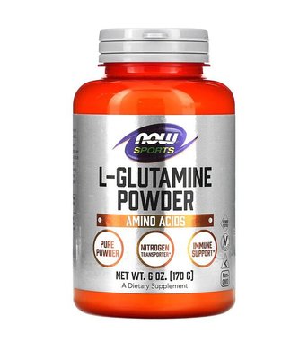 Now Foods L-GLUTAMINE POWDER (L-глютамін), 170 г NOW-00220 фото