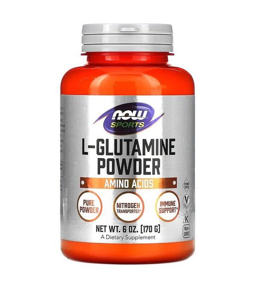 Now Foods L-GLUTAMINE POWDER (L-глютамін), 170 г NOW-00220 фото