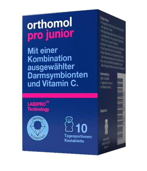 Orthomol Pro Junior жевательные мишки (для поддержки детского кишечника) 10 дней вкус клубники, 10 жев.таб. 18113130 фото