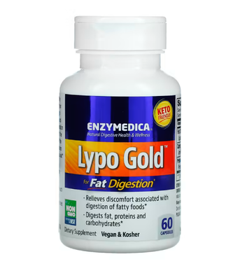 Enzymedica Lypo Gold For Fat Digestion (Ферменты для переваривания жиров), 60 капс. ENZ-98130 фото