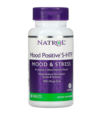 Natrol Mood Positive 5-HTP (5-гідрокситриптофан), 50 таб. NTL-05233 фото