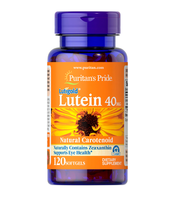 Puritan's Pride Lutein 40 mg with Zeaxanthin (Лютеїн з зеаксантином), 120 капс. PTP-70926 фото