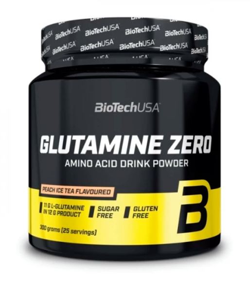 BiotechUSA Glutamine Zero, холодний персиковий чай , 300 г BiotechUSA-59 фото