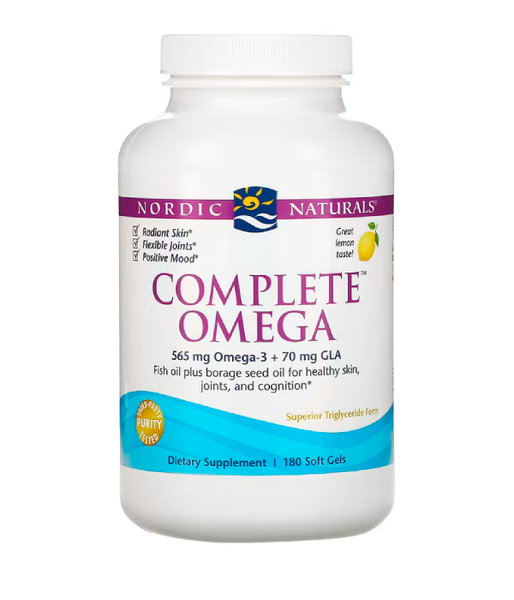 Nordic Naturals Complete Omega (Омега 3 6 9) 1000 мг лимонный вкус, 180 капс. NOR-03770 фото