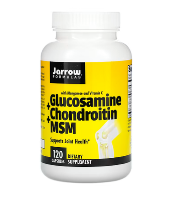 Jarrow Formulas Glucosamine + Chondroitin + MSM Combination (Глюкозамін Хондроітин і Метилсульфонілметан), 120 капс. JRW-19023 фото