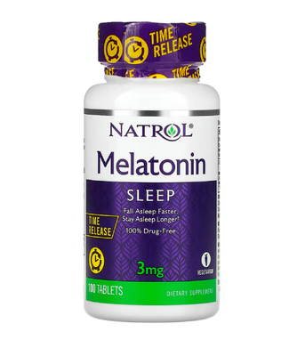 Natrol Melatonin Time Release (Мелатонін) 3 мг, 100 таб. NTL-00458 фото