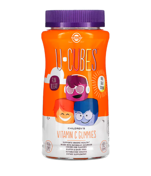 Solgar U-Cubes Children's Vitamin C (Вітамін С для дітей) смак апельсин та полуниця, 90 жув. таб. SOL-59598 фото