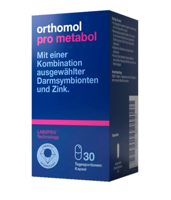 Orthomol Pro metabol (для підтримки кишечника) 30 днів, 30 капс. 18113153 фото