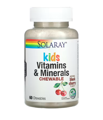 Solaray Children's Multi-Vitamin, вишня, 60 жув.таб SOR-04796 фото