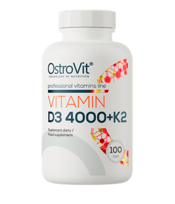 OstroVit Vitamin D3 4000 + K2 (Витамины D3 и K2), 100 таб. Ostrovit-108 фото