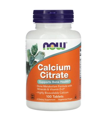 Now Foods CALCIUM CITRATE (Кальцій цитрат з мінералами), 100 таб NOW-01230 фото