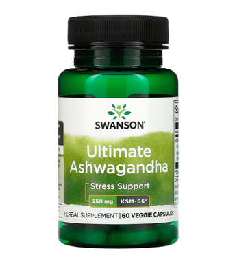 Swanson Ultimate Ashwagandha (Ашвагандха екстракт кореня) 250 мг, 60 вег.капс. SWV-21003 фото